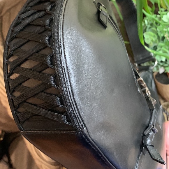 SOLD🔥Authentic DIOR ADMIT IT Lace up sides zip top clasp leather shoulder bag - Picture 16 of 16